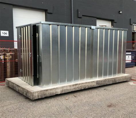 large galvanized metal containers